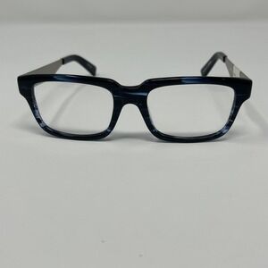 NWT Norman Childs CARSON Eyeglasses 55-14-135 BS Unisex Adult Blue Silver Frames